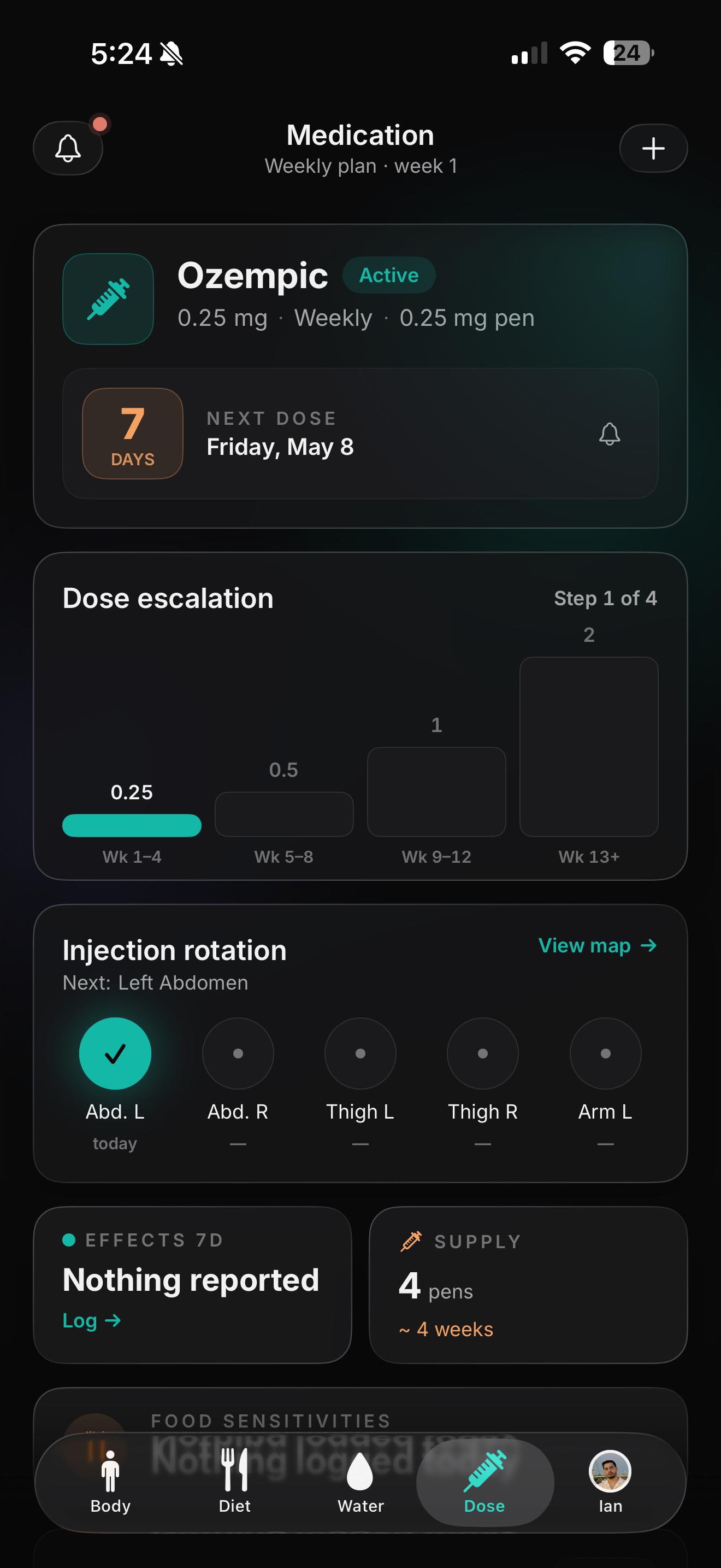 Slimr GLP-1 dosage screen